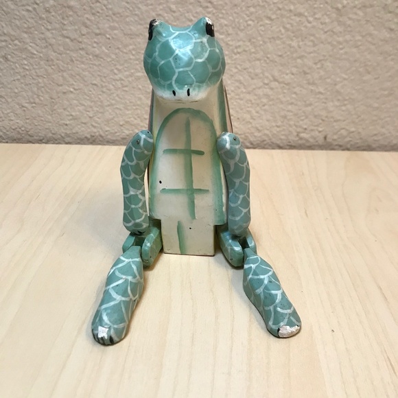 Elephant, Giraffe, Frog & Egg.Handmade Wooden Figurines from Indonesia. Folk Art - Picture 17 of 17